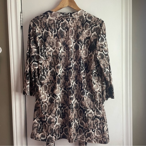 ARITZAN BY ROBIN BARRE Multi-Way Tie Cardigan kimono tunic size large - Picture 4 of 5